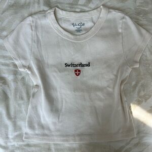 Brandy Melville Switzerland Crop Tee
